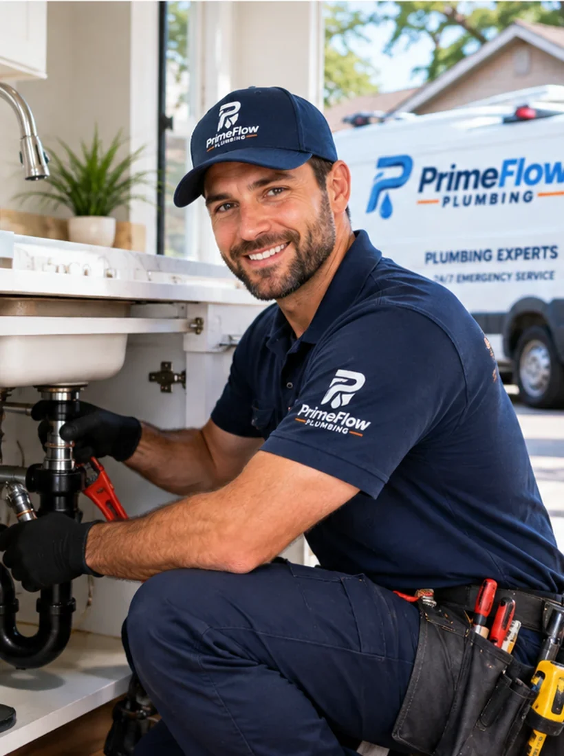 Plumbing professional from the PrimeFlow portfolio concept